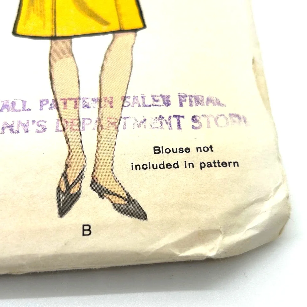Vogue Vintage 1960's Pattern‎ #6564 Women's Skirt Wasit 28